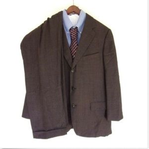 ***SOLD Ermenegildo Zegna Brown Glen Plaid Suit 52R